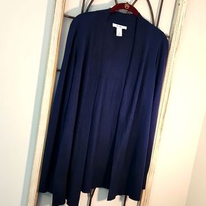 WHBM Blue Open Long Cardigan S